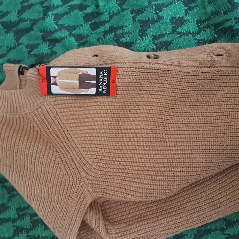 Banana Republic Women's Cardigan Tan New Size Medium. - Picture 2 of 3